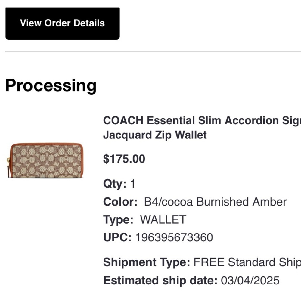 Coach Jacquard Zip Wallet - Cocoa Burnished Amber